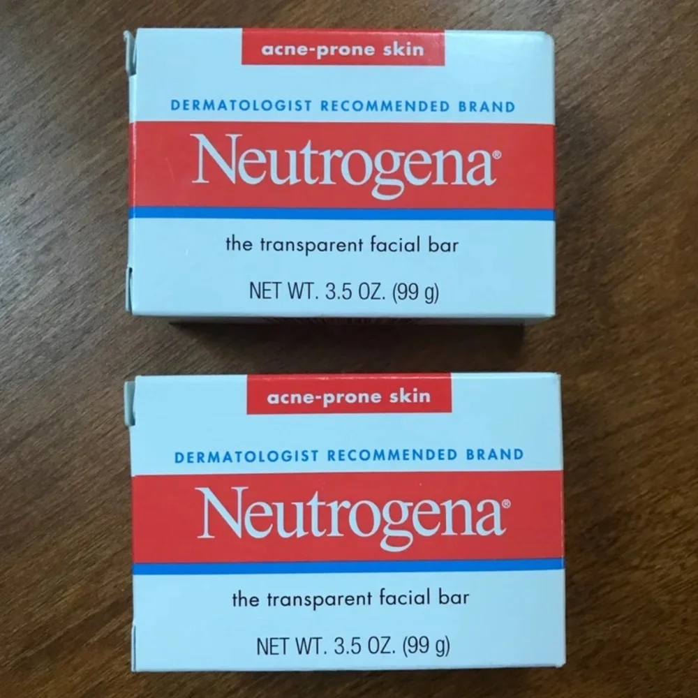 Neutrogena Acne-Prone Skin Transparent Facial Bar 3.5 oz/99 g 2 bars